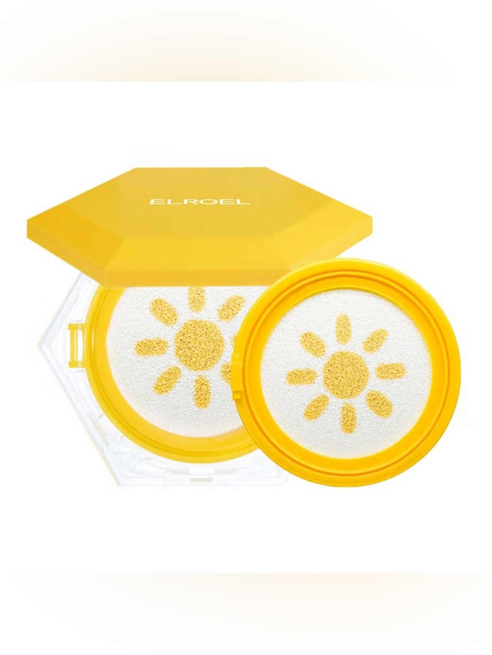 ELROEL Pang Pang Yellow Sun Cushion with Broad Spectrum SPF 50+, .53 oz - NWT